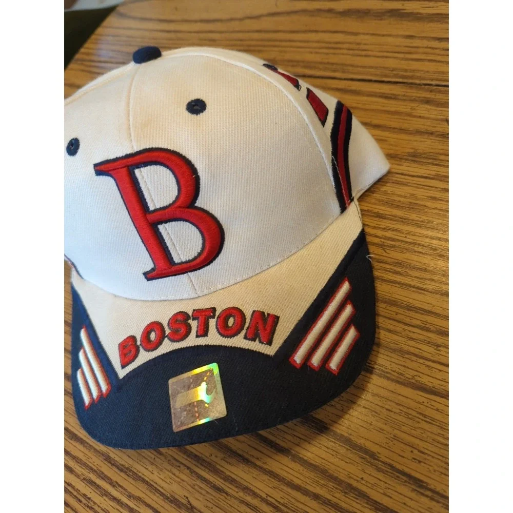 Bay State Apparel Embroidered Boston Red Sox Red White Blue Hat Cap‎ Adjustable